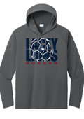 Port & Co® Performance Pullover Hooded Tee Charcoal