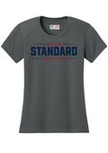 A4 Women’s Cooling Performance Short Sleeve Tee Charcoal Double sided print