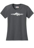 A4 Women’s Cooling Performance Short Sleeve Tee Charcoal Double sided print