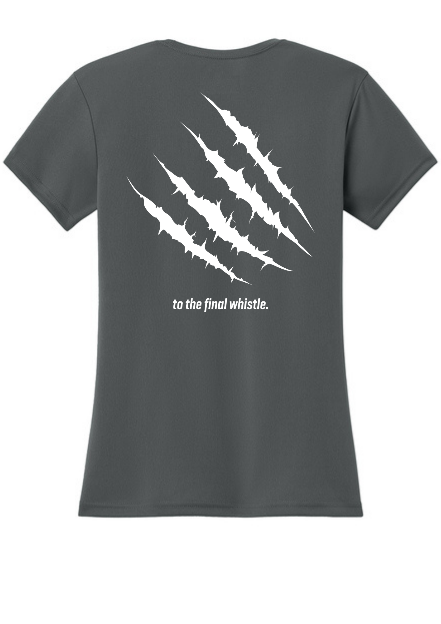 A4 Women’s Cooling Performance Short Sleeve Tee Charcoal Double sided print