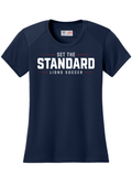 A4 Women’s Cooling Performance Short Sleeve Tee Navy Double sided print
