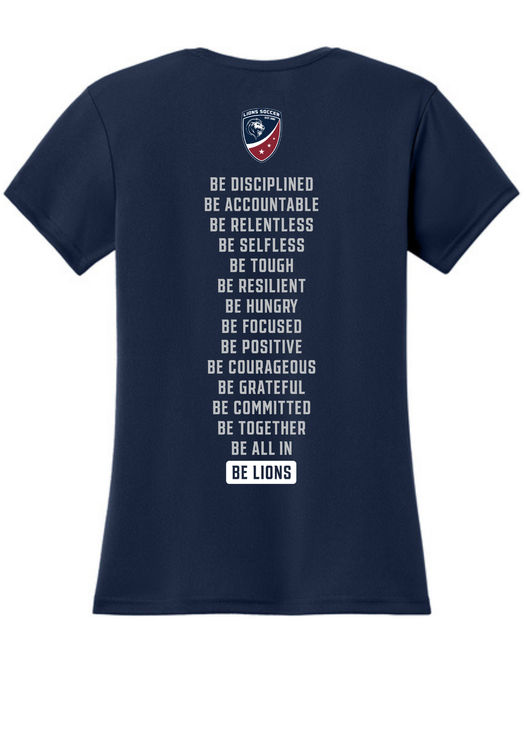 A4 Women’s Cooling Performance Short Sleeve Tee Navy Double sided print