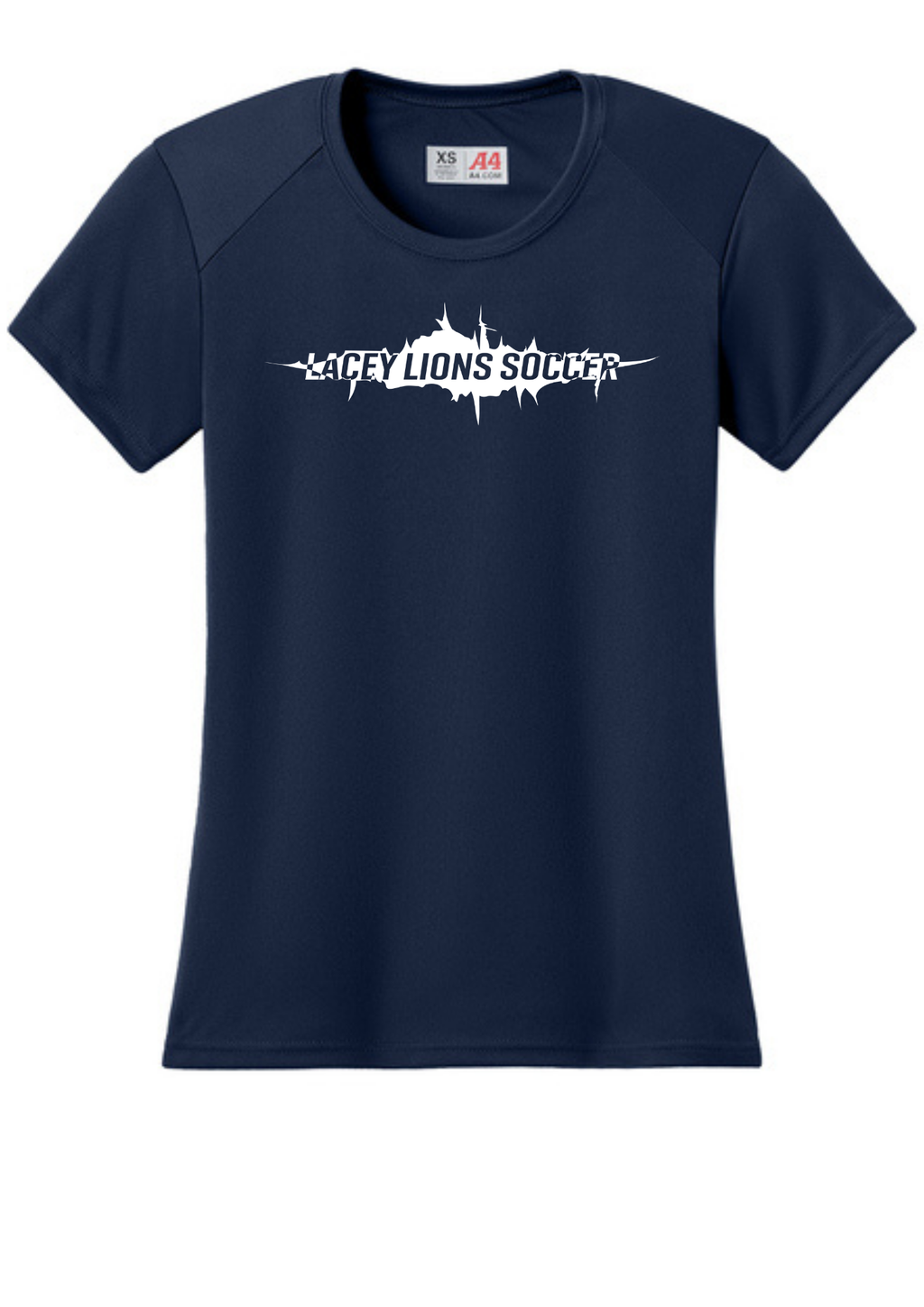 A4 Women’s Cooling Performance Short Sleeve Tee Navy Double sided print