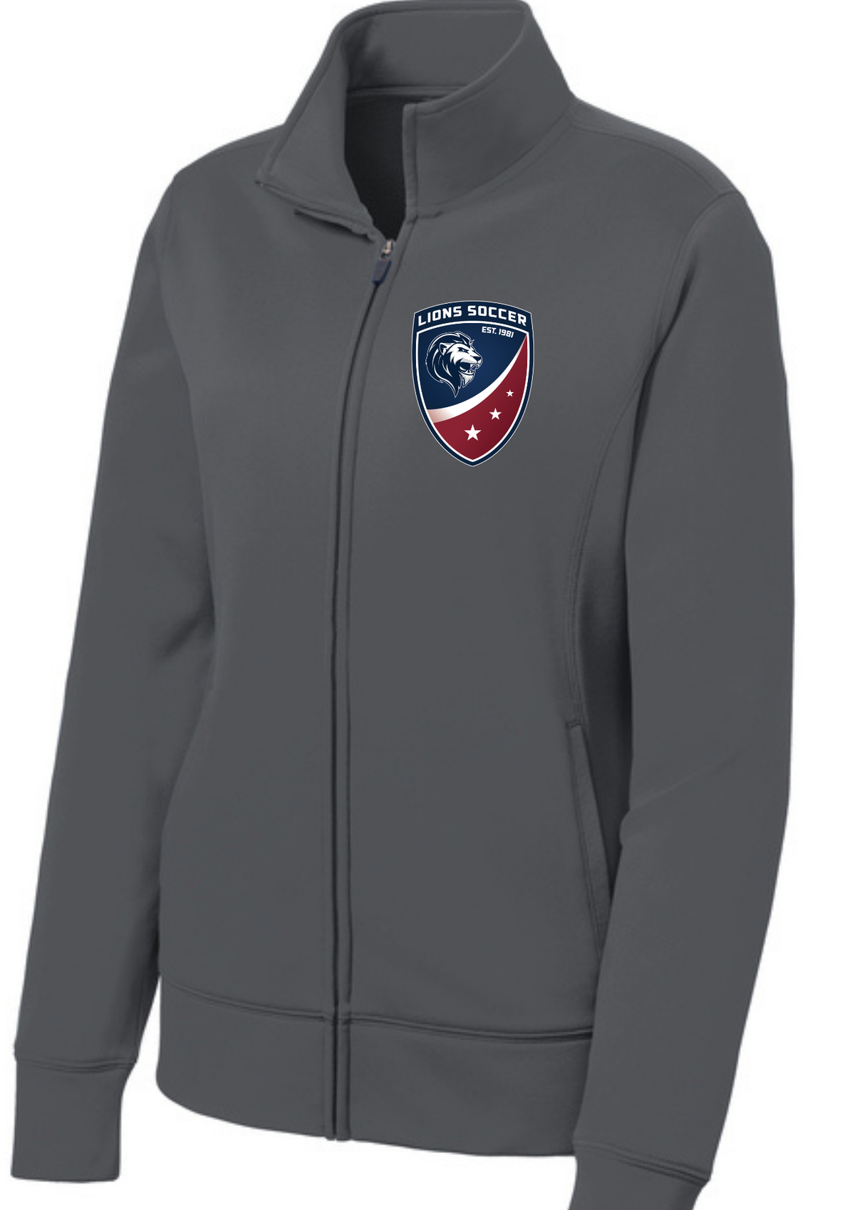 Sport-Tek® Women's Sport-Wick® Fleece Full-Zip Jacket Dark Smoke Grey