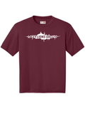 A4 Cooling Performance Short Sleeve Tee Cardinal Red Double Sided print