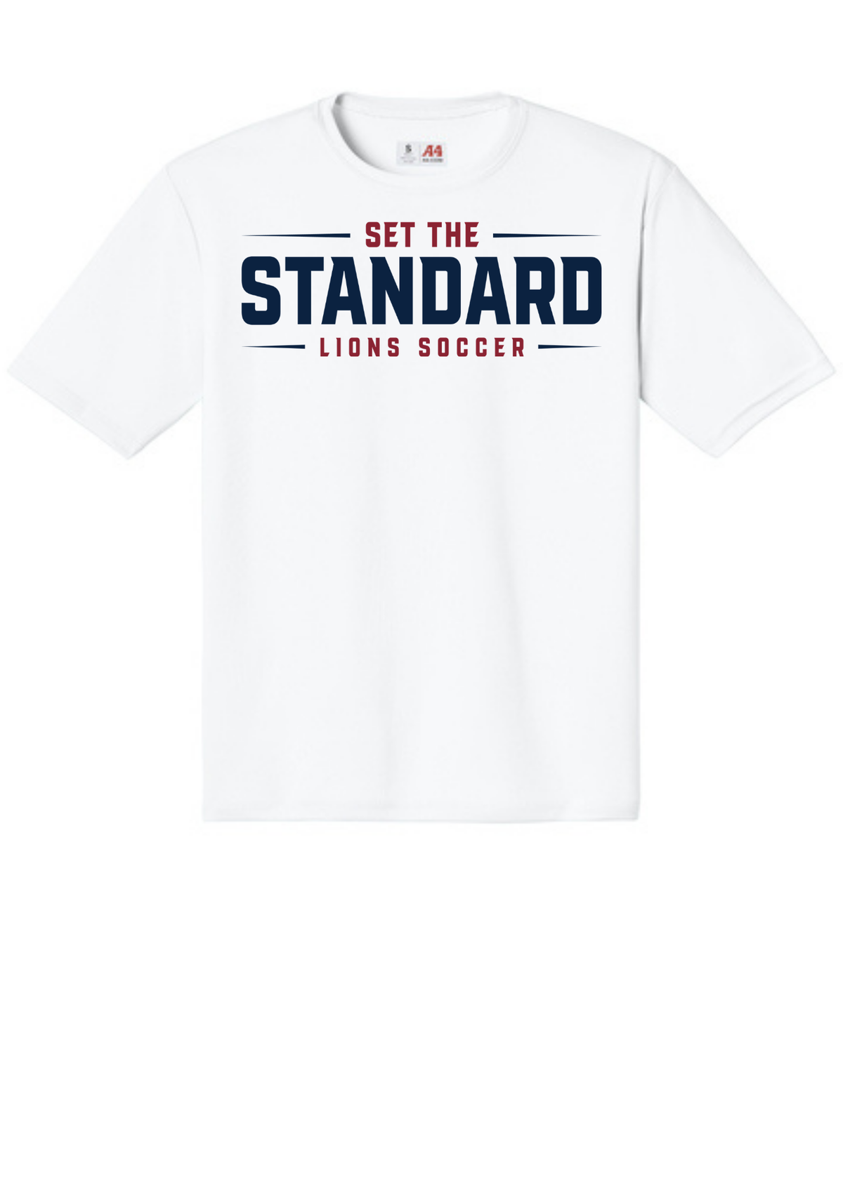 A4 Cooling Performance Short Sleeve Tee White Double Sided print
