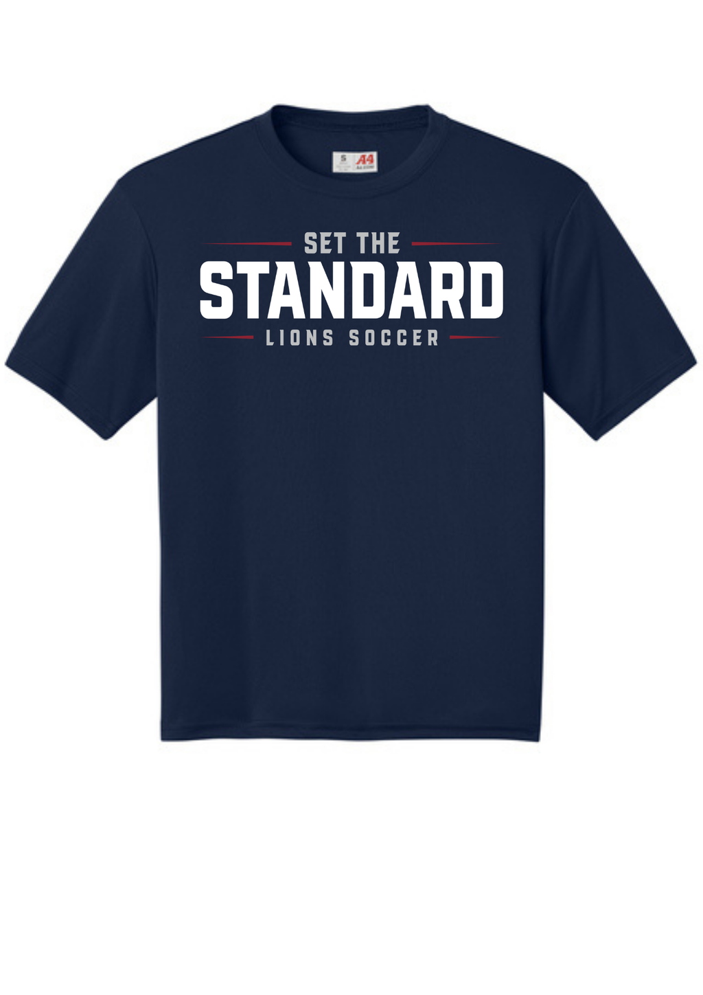 A4 Cooling Performance Short Sleeve Tee Navy Double sided print