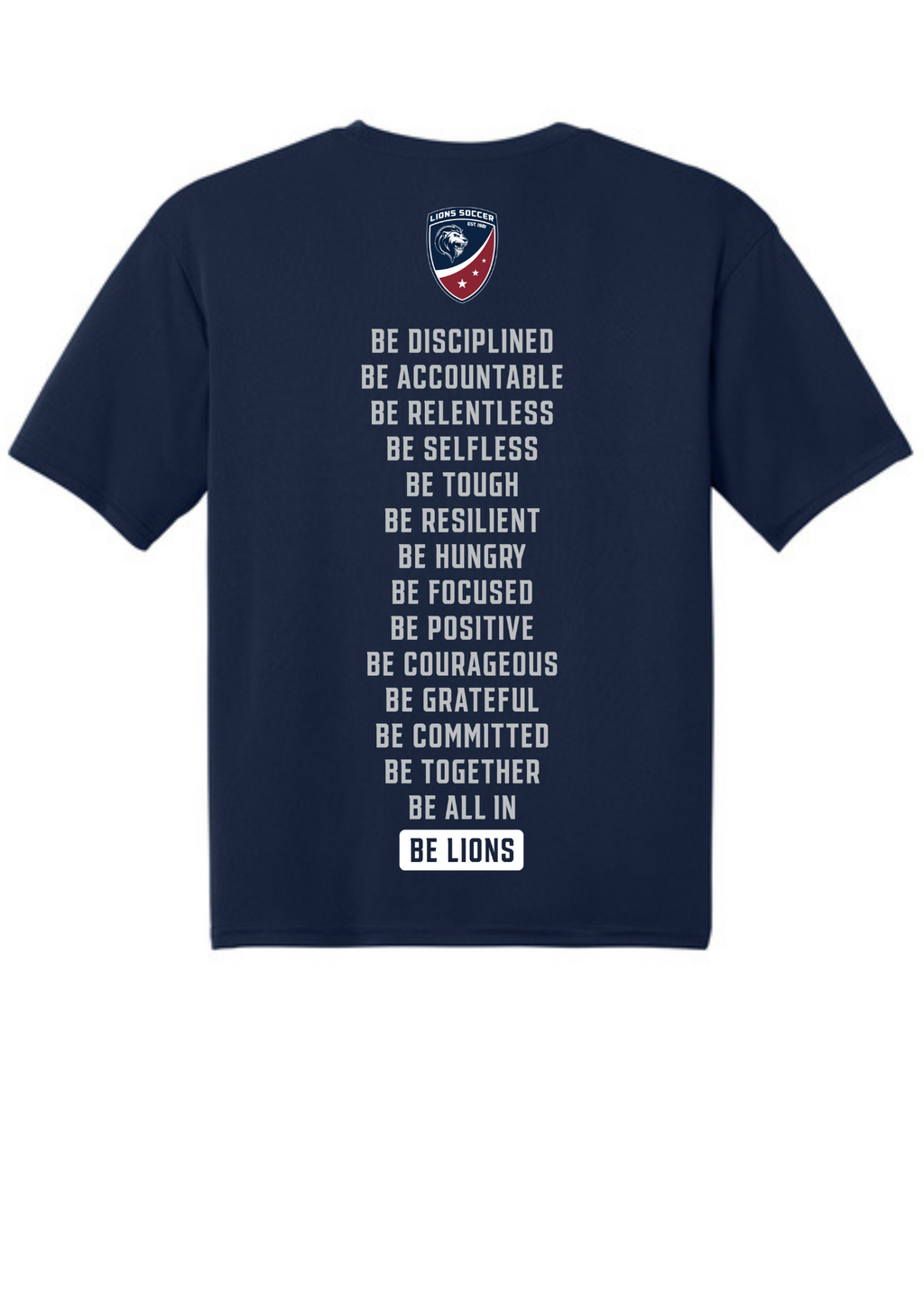 A4 Cooling Performance Short Sleeve Tee Navy Double sided print