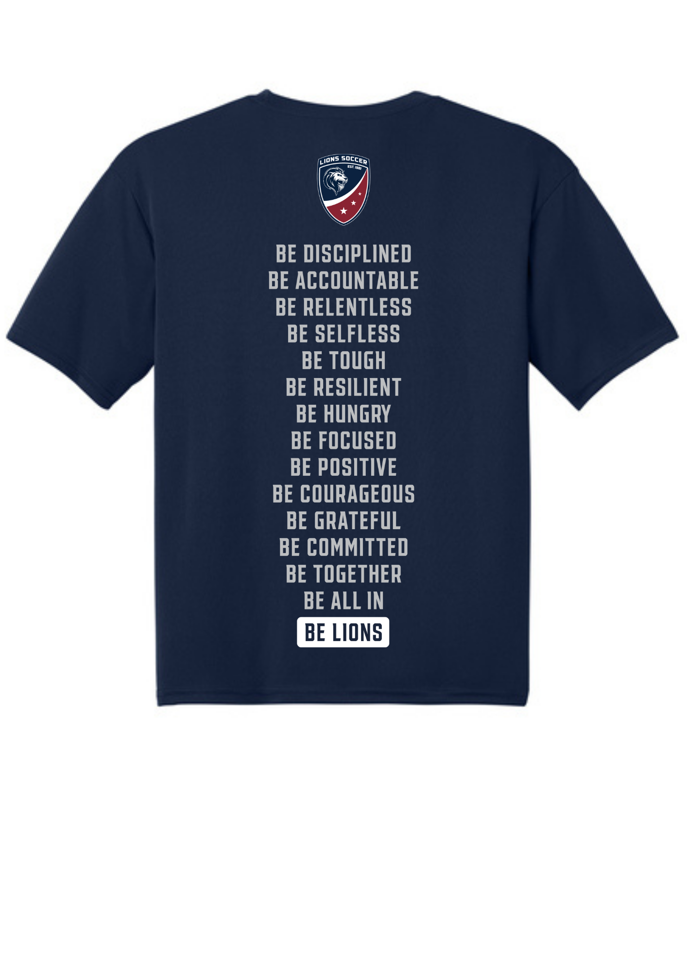 A4 Cooling Performance Short Sleeve Tee Navy Double sided print