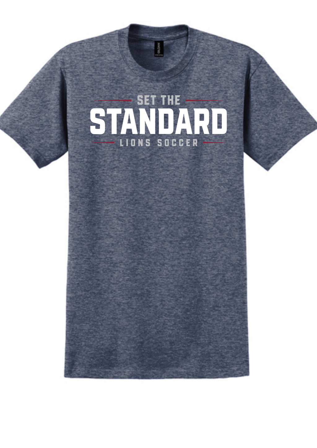 Gildan® Ultra Cotton® 100% US Cotton T-Shirt Heathered Navy Double sided print