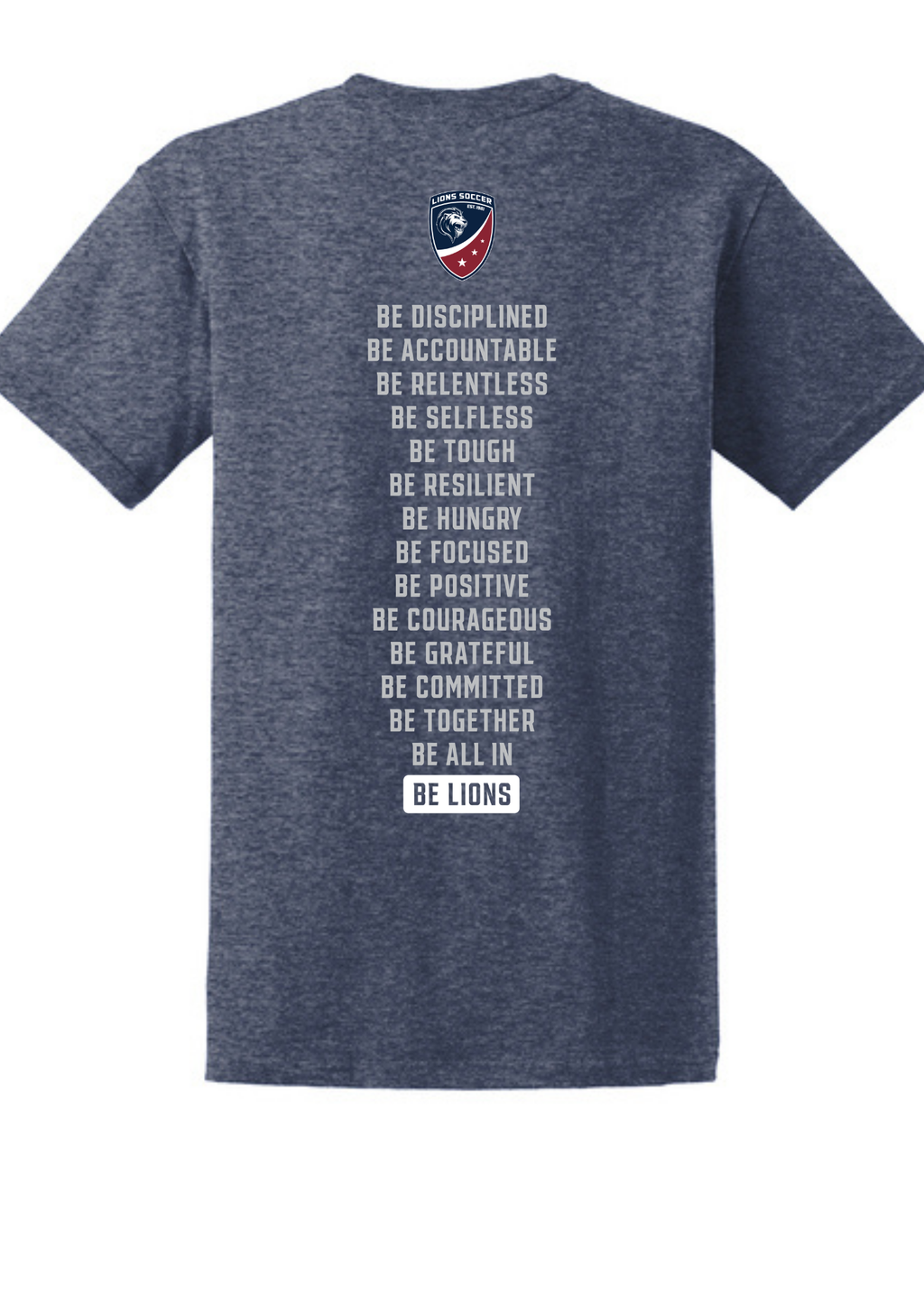 Gildan® Ultra Cotton® 100% US Cotton T-Shirt Heathered Navy Double sided print