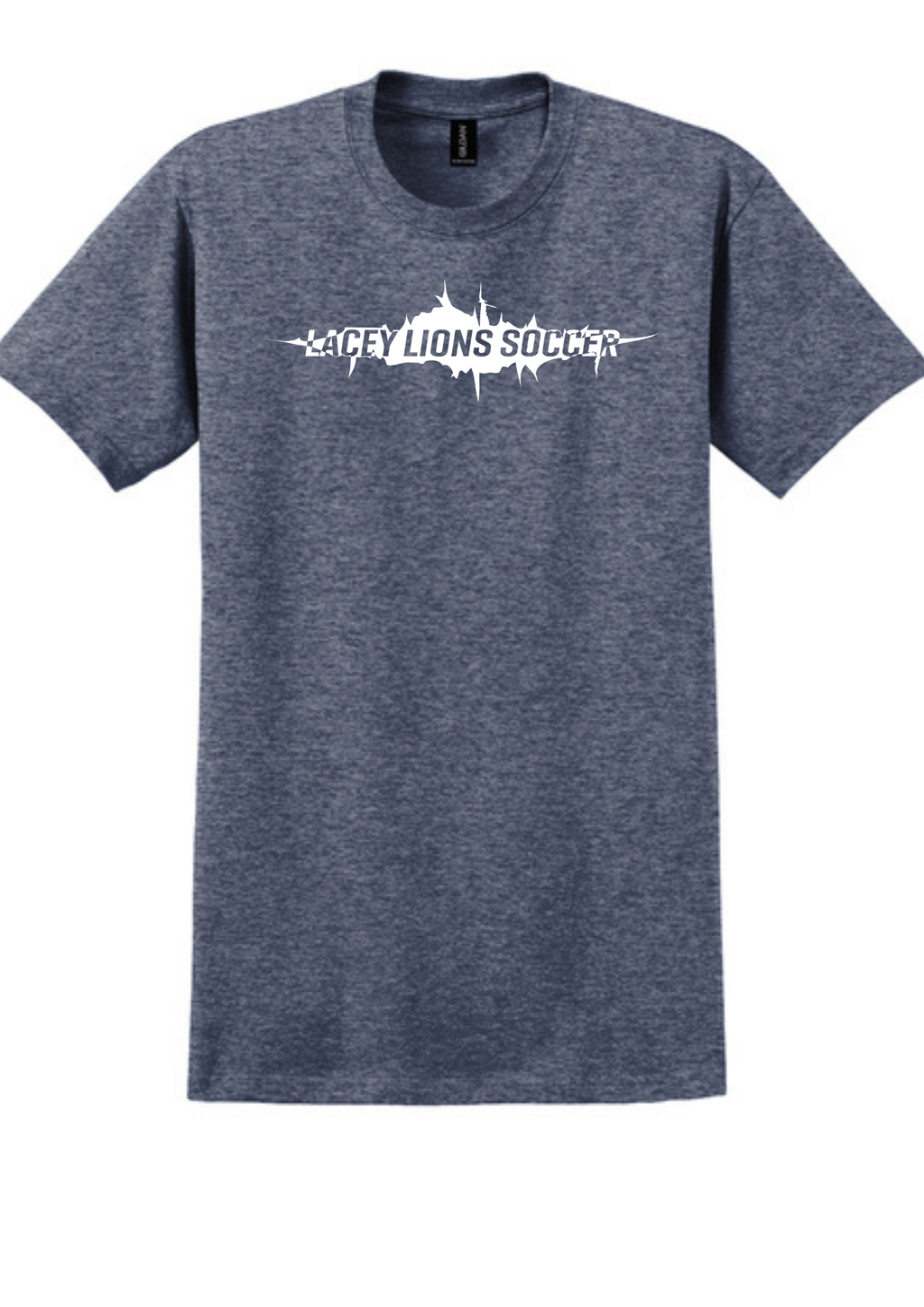 Gildan® Ultra Cotton® 100% US Cotton T-Shirt Heathered Navy Double sided print