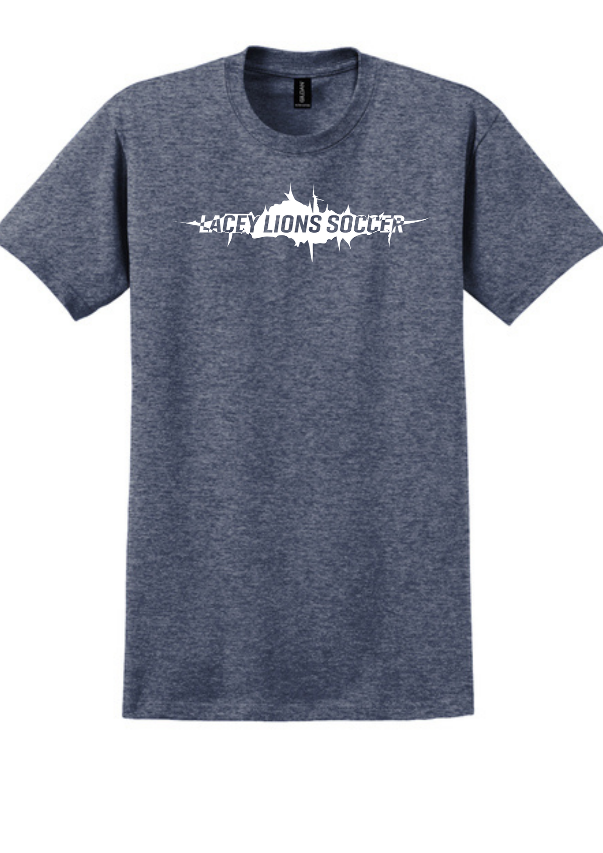 Gildan® Ultra Cotton® 100% US Cotton T-Shirt Heathered Navy Double sided print
