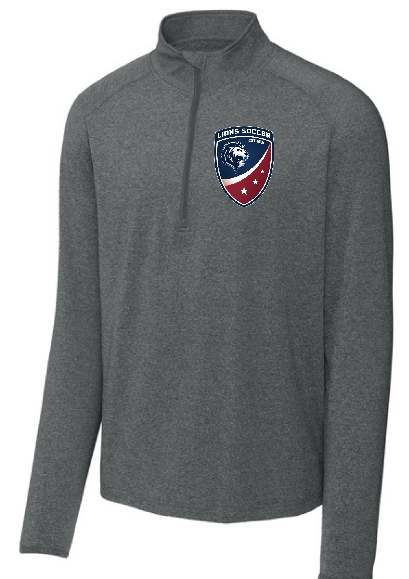 Sport-Tek® Sport-Wick® Stretch 1/4-Zip Pullover Charcoal Grey Heather