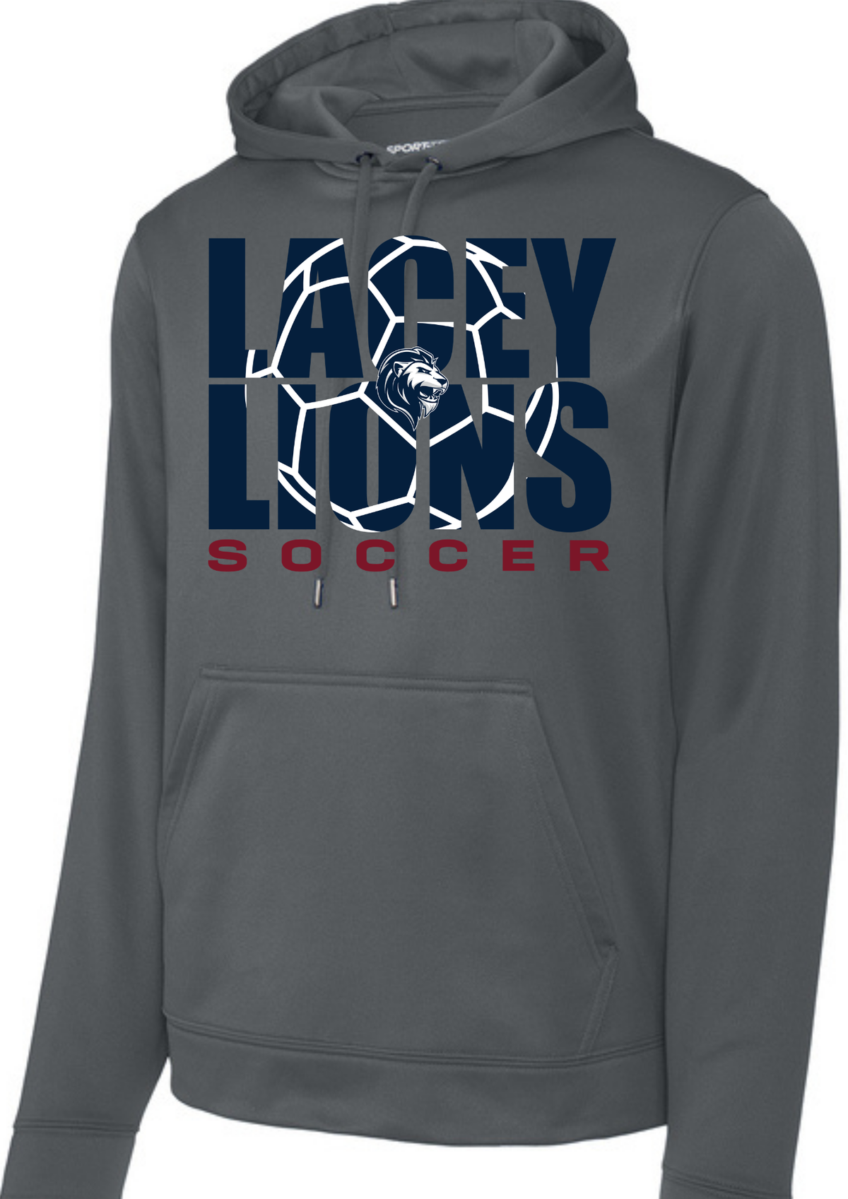Sport-Tek® Sport-Wick® Fleece Hooded Pullover Dark Smoke Grey