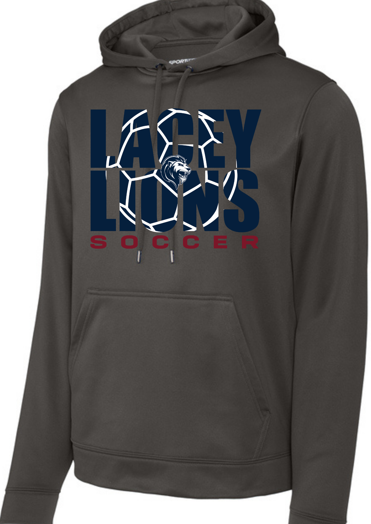 Sport-Tek® Sport-Wick® Fleece Hooded Pullover Iron Gray