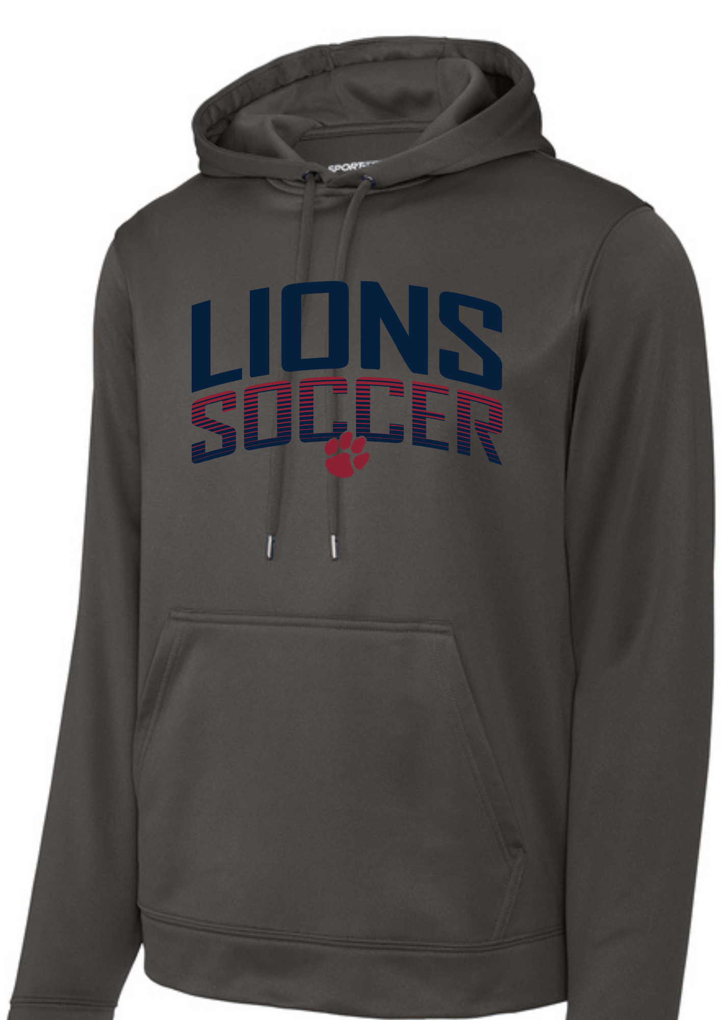 Sport-Tek® Sport-Wick® Fleece Hooded Pullover Iron Gray